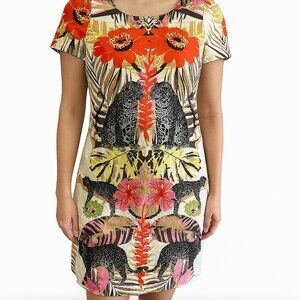 Corey Lynn Calter Printed Linen Shift Dress